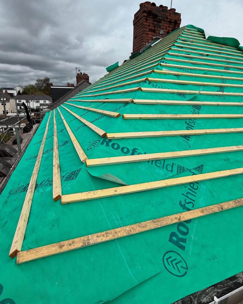 adding underlay to a roof