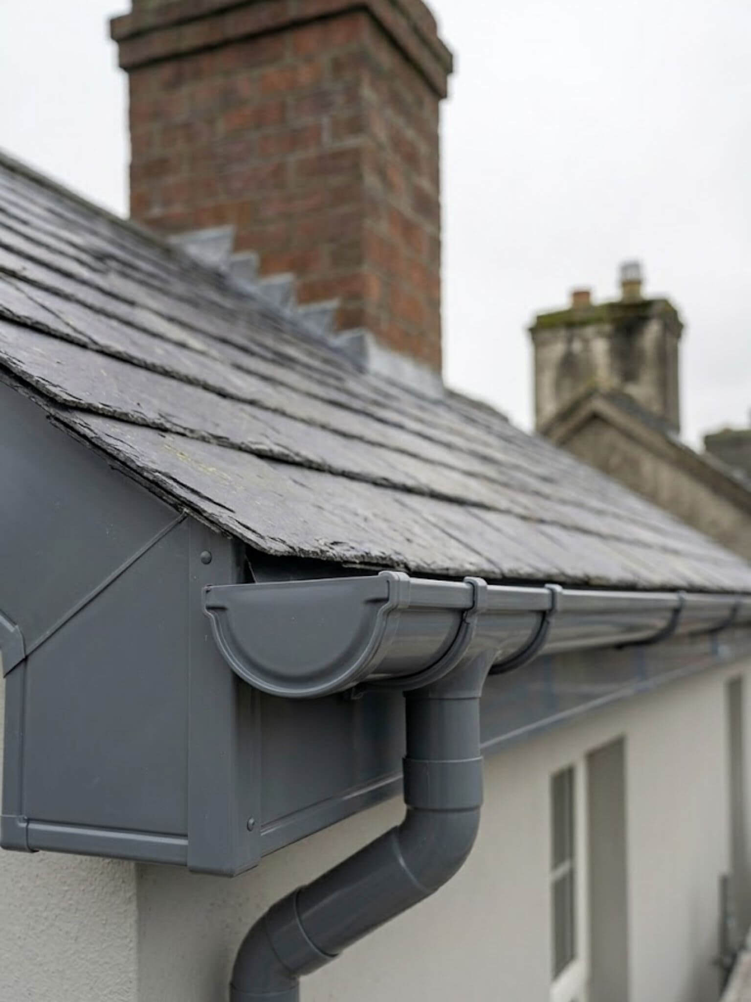New fascia, soffit and gutters